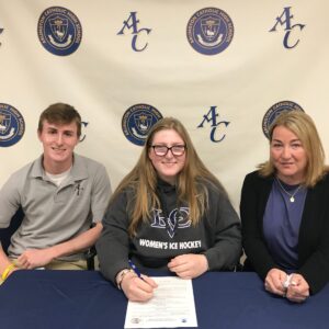 Student Brenna Mulcahy signing to play college hockey at Lebanon Valley College
